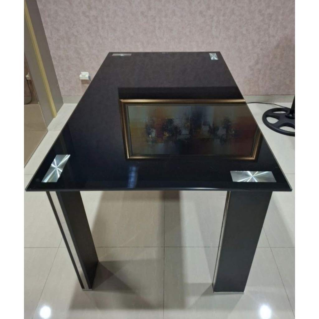 Meja ori informa tempered glass premium preloved seken bekas