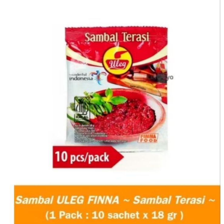 

FINNA SAMBAL ULEG 10 SACHET ( RAWIT, TERASI, AYAM GEPREK, SAMBEL IJO )