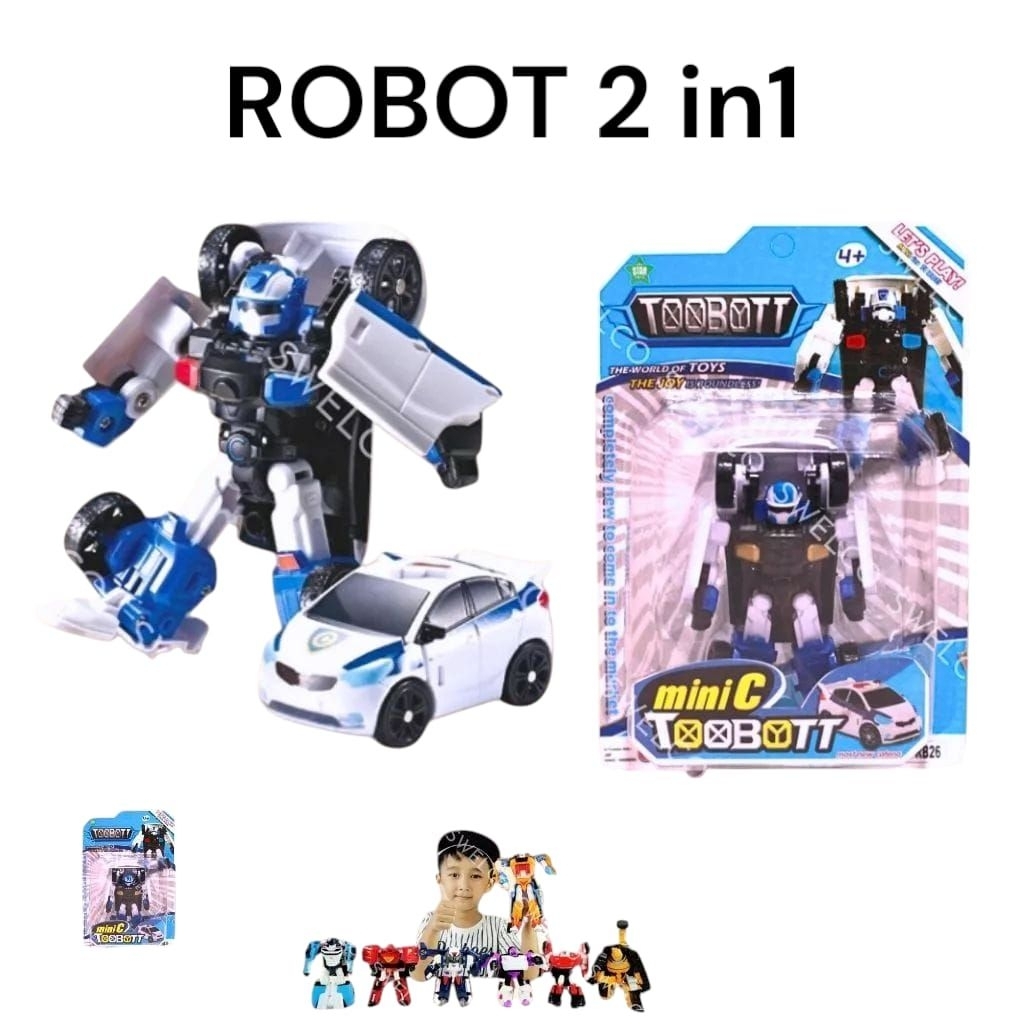 1072 Mobil Polisi / Mainan Robot Polisi Berubah Jadi Mobil Polisi / Mainan Robot Mobil / Mainan Robo