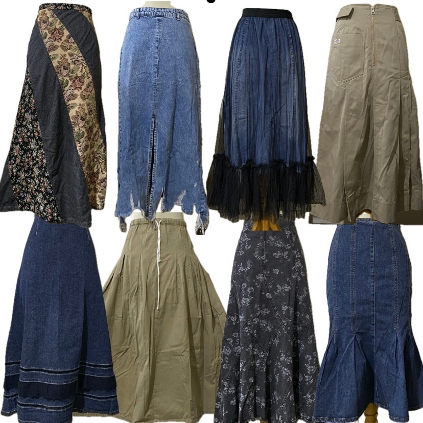 ROK JEANS ripped duyung motif span megar chinos corduroy velvet skirt murah