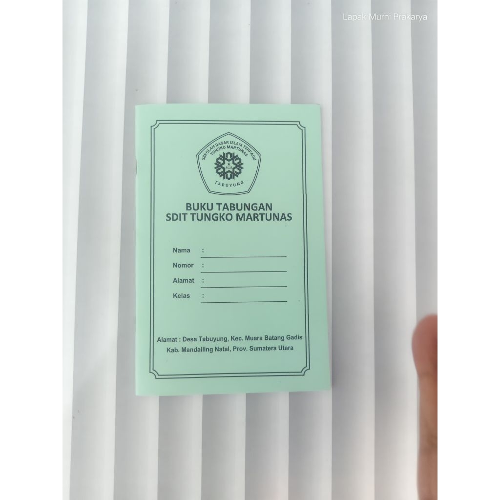 

Buku Tabungan Custom isi 20lembar/40halaman