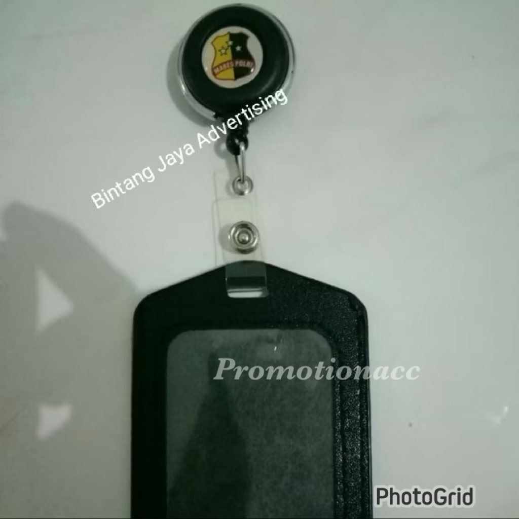 ID Card Mabes Polri Set Gantungan ID Card kulit kalep + Yoyo Putar / Yoyo Swing / Yoyo List Beso Chr