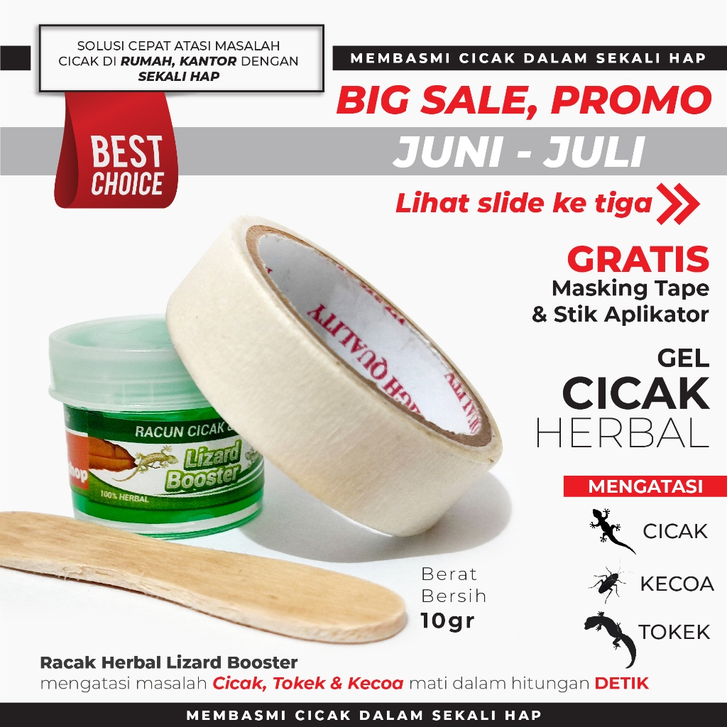 Lizard Booster Krim Cicak Oles Racun Cicak Ampuh 10gr