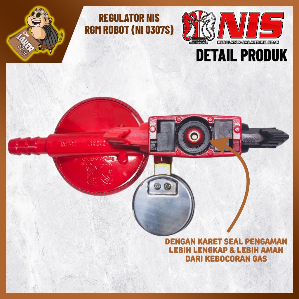 NEW NIS REGULATOR ROBOT RELEASE GAS (NI 0307 S) - TEKANAN RENDAH