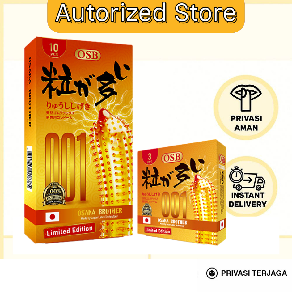 Osb Osaka Brother Kondom  001 Bergerigi Tebal Varian Terlengkap Lidah Kucing Privasi Terjaga Pengiri