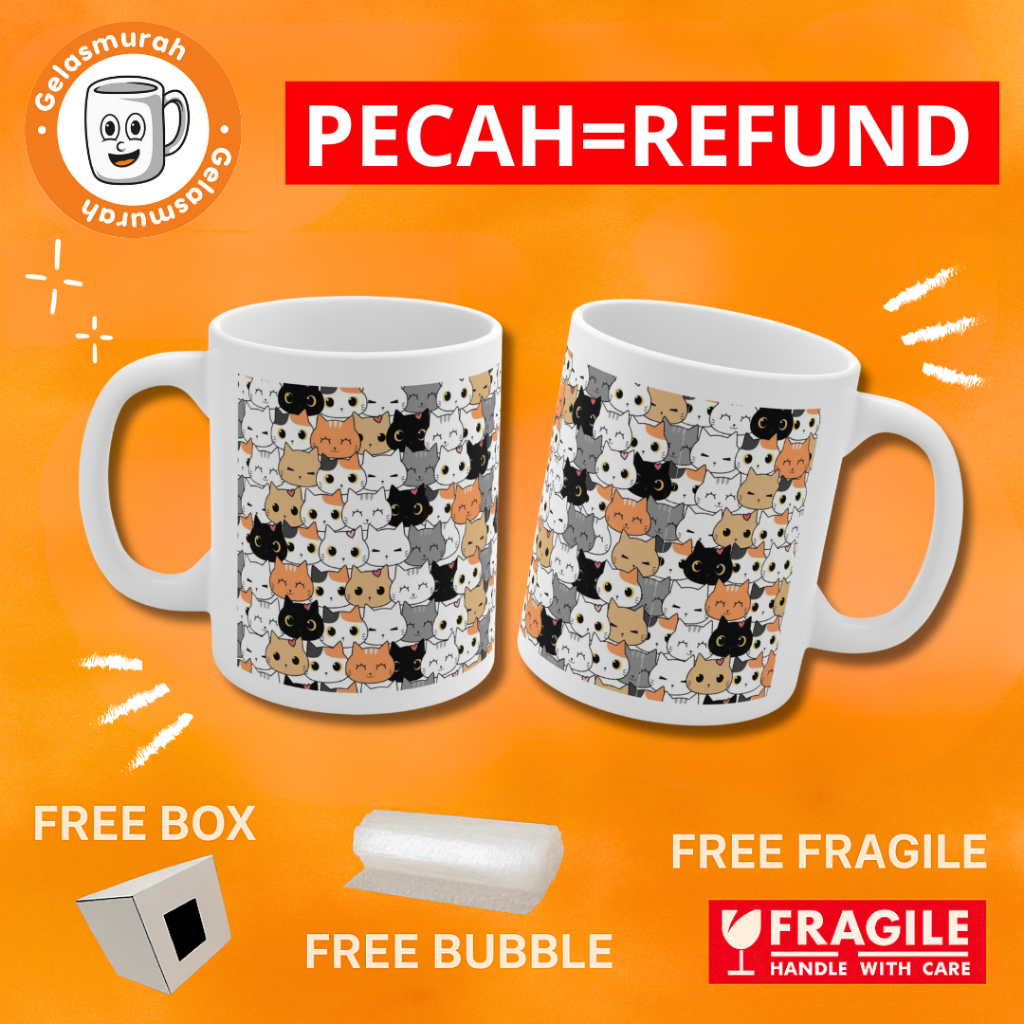 MUG KERAMIK KUCING KUCINGAN