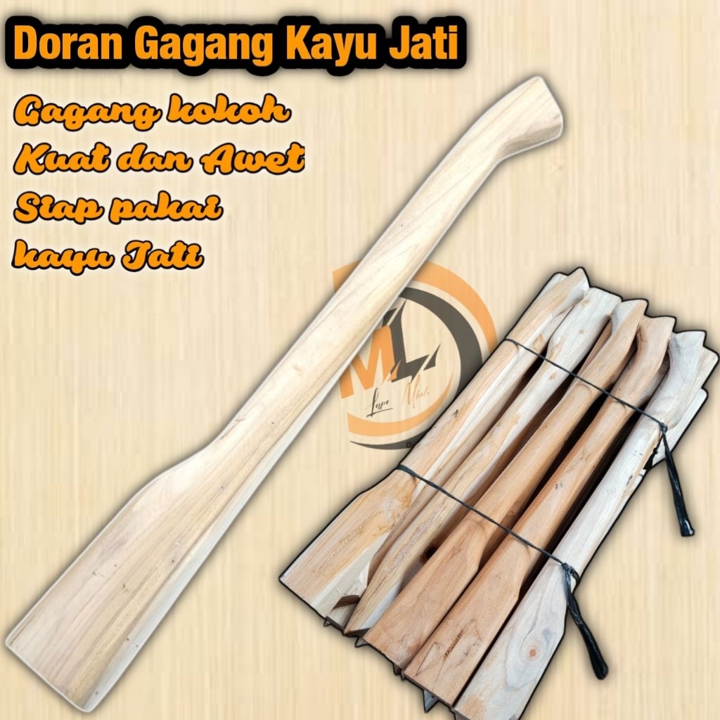 Doran Kayu Jati - Doran gagang Cangkul - Gagang Cangkul Jati Tua