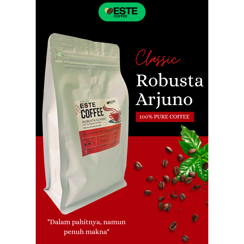 

Kopi Robusta Classic Arjuno, Single Origin, Malang, 100% Kopi Murni Pilihan,Kopi Bubuk,Biji Kopi