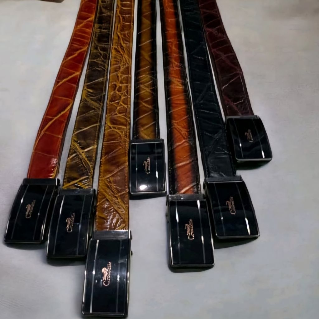 ikat pinggang kulit buaya asli dari merauke