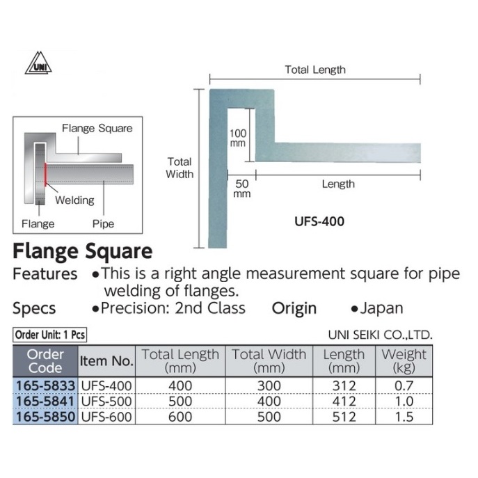 

Uni Flange Squarer 600 x 500 mm UFS-600
