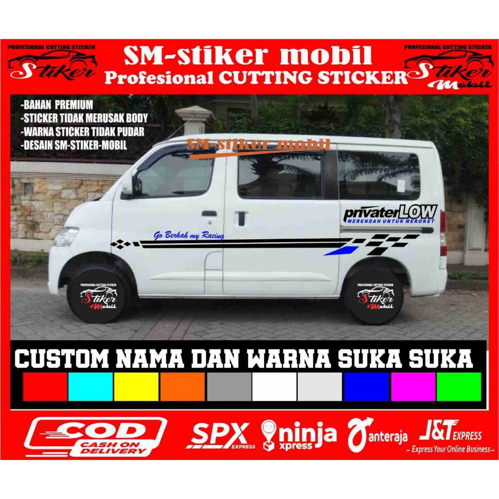 stiker lis mobil stiker mobil gran max apv livia luxury stiker mobil