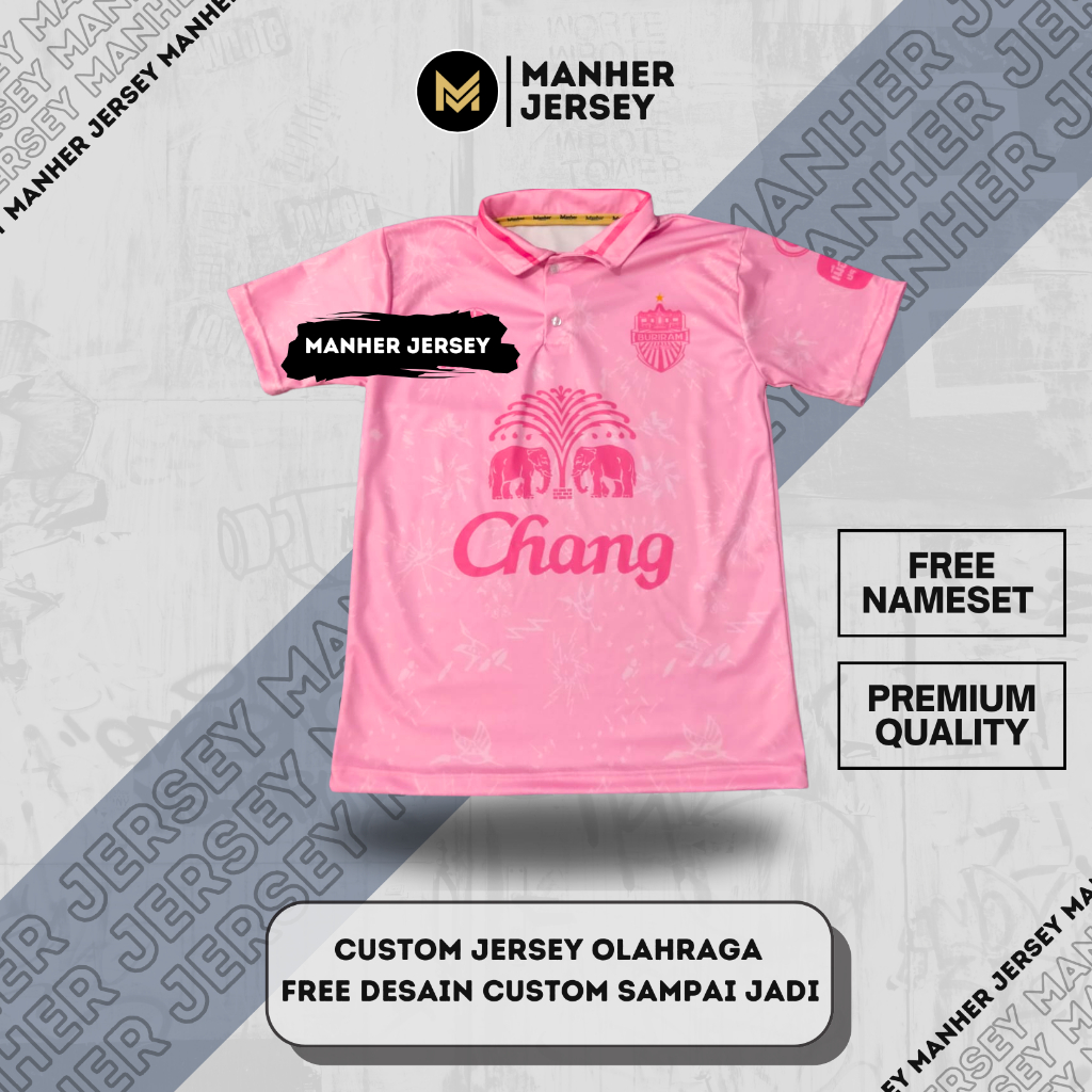 JERSEY BURIRAM UNITED 2024 2025 THIRD PINK FULL PRINTING