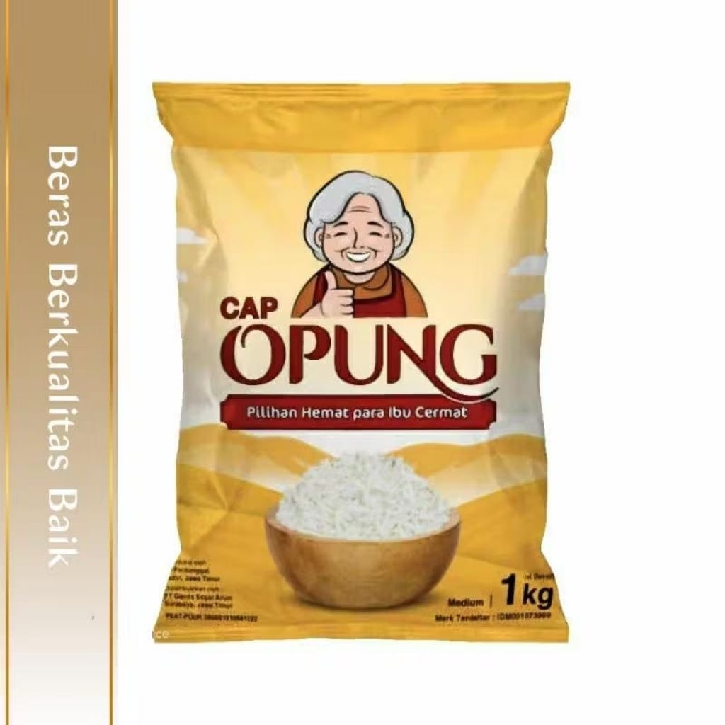 

ECER!!!! Beras cap opung kemasan 1kg