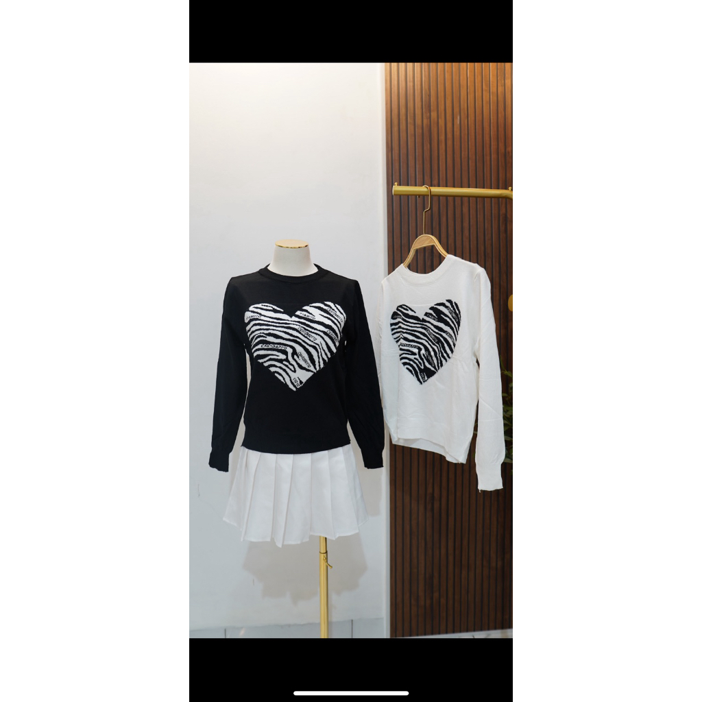 Baju rajut knit love 2varian import new