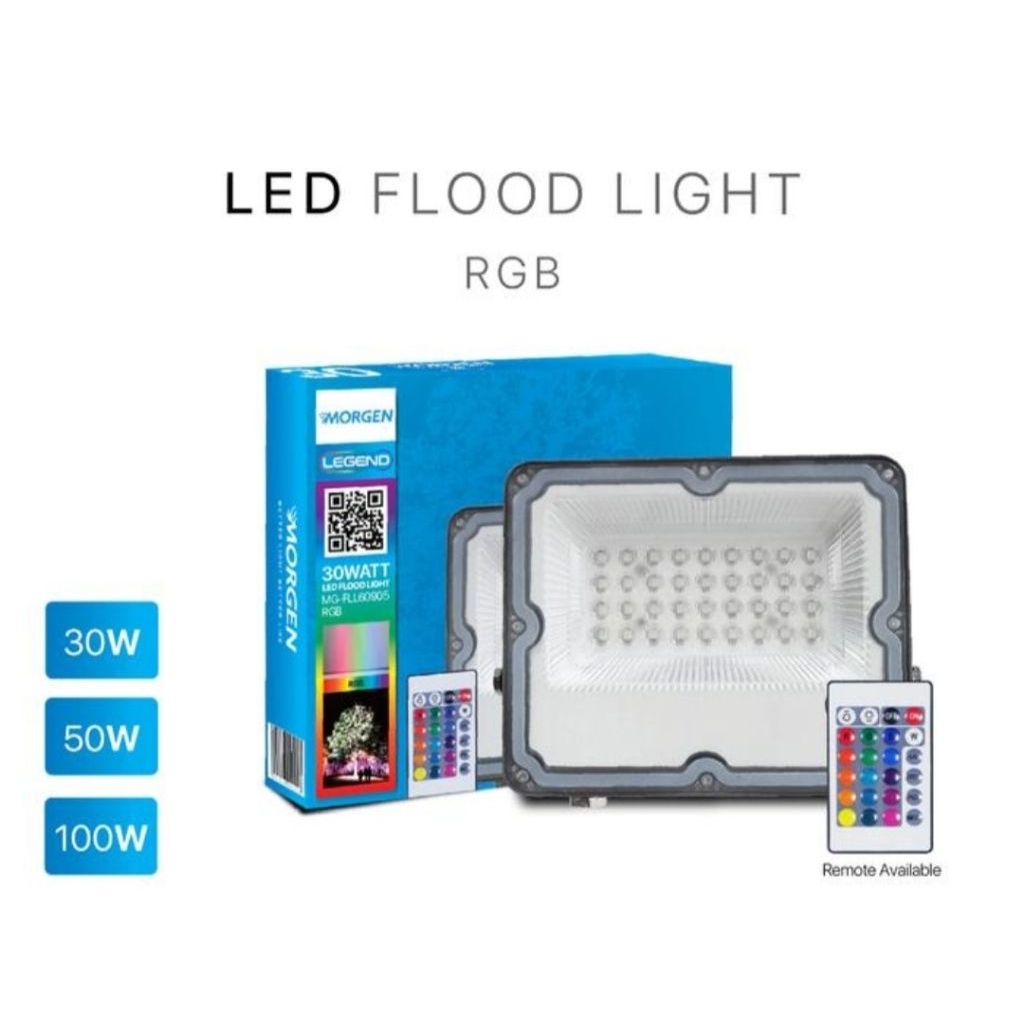 LED Flood Light RGB Legend Series/Lampu Sorot RGB 30W & 50W - MORGEN