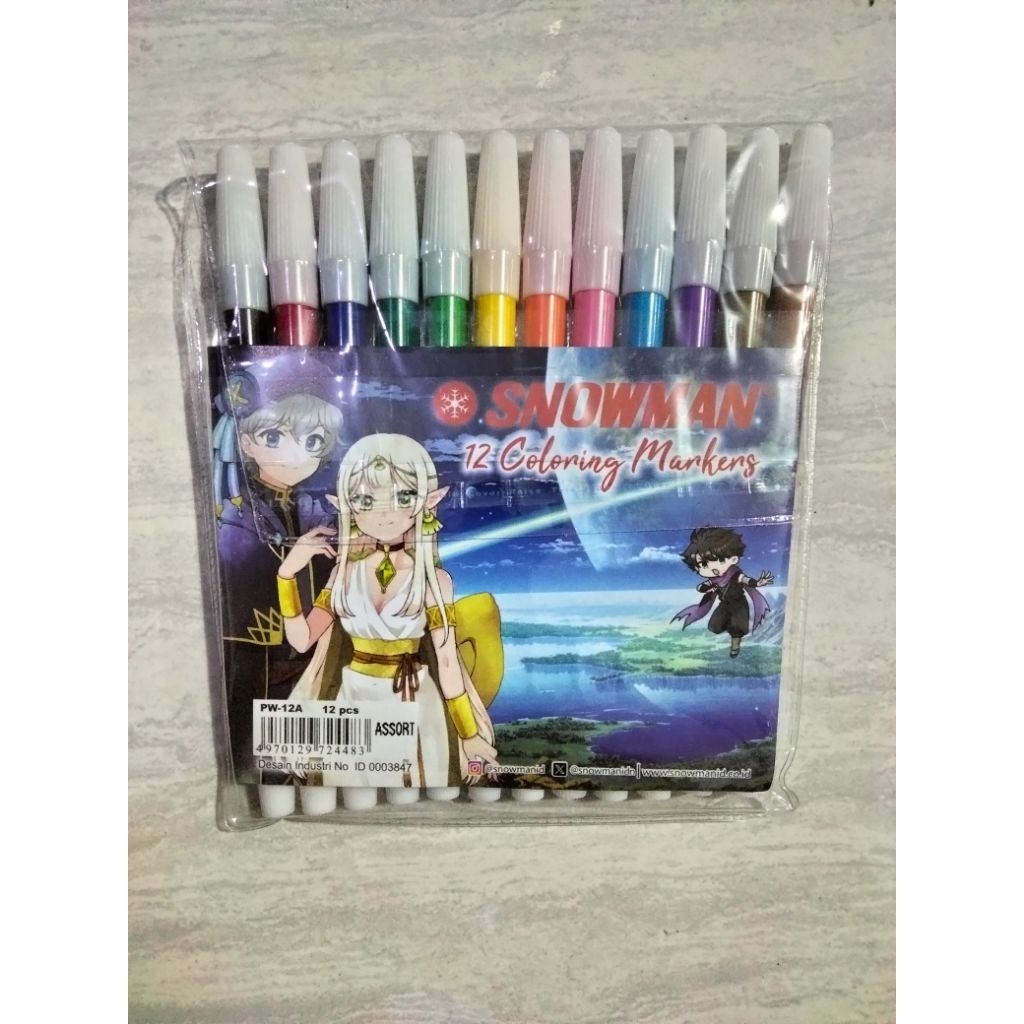 

Spidol warna Snowman isi 12 pcs