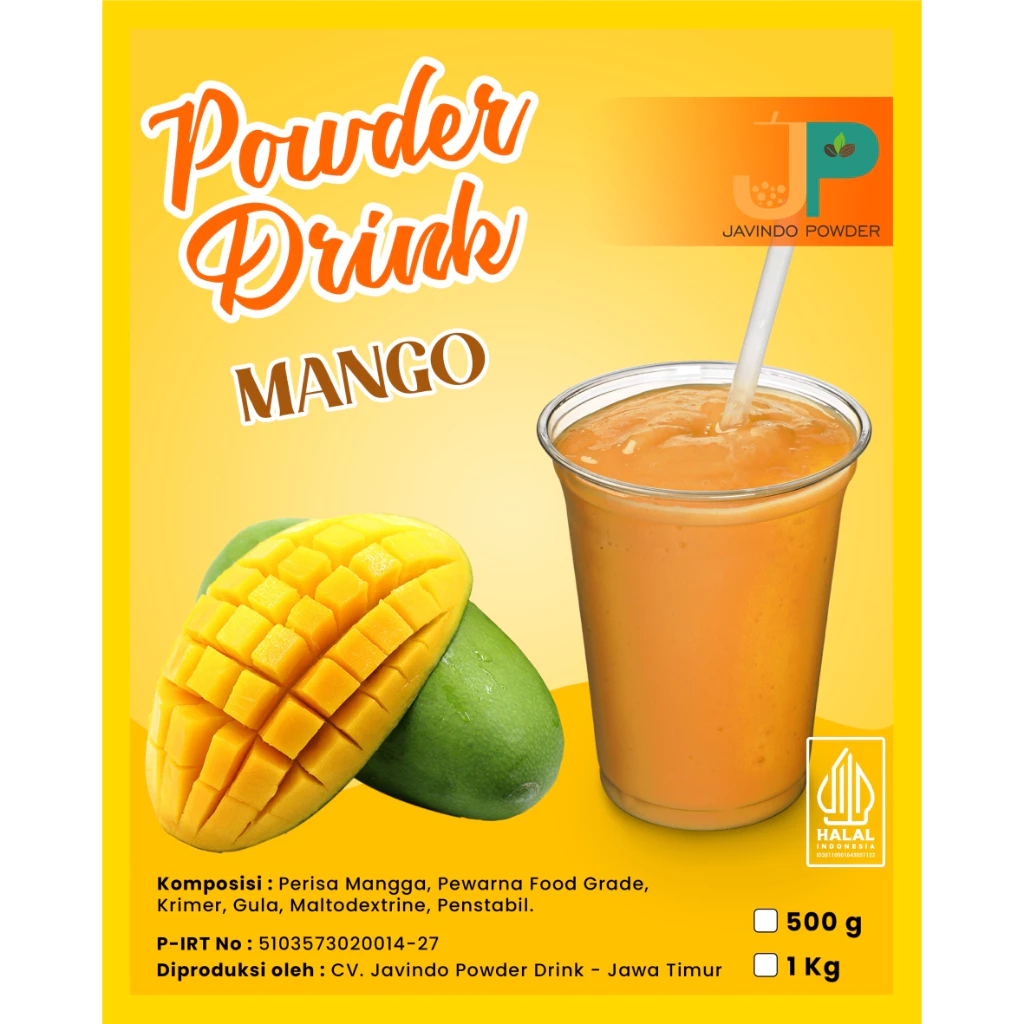 

JAVINDO Bubuk minuman Rasa Mango / Mangga 1Kg / 1 Kg Reguler - Javindo Powder