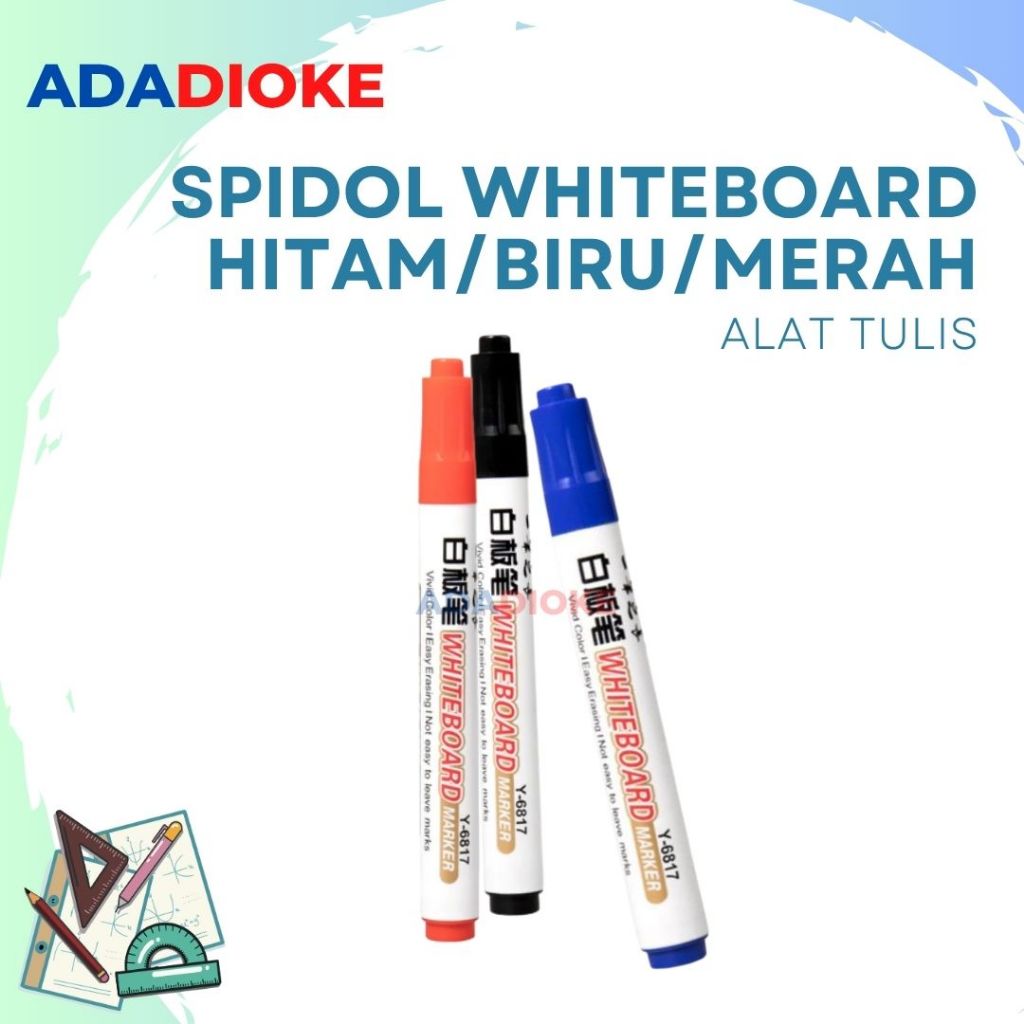 

Spidol Papan Tulis Spidol Whiteboard Marker Spidol Non Permanen Spidol Y-6817 Spidol Warna Hitam / Biru / Merah