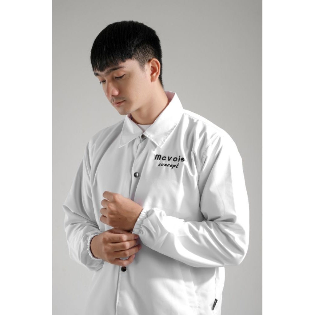 Jaket Coach Taslan Mcvois White