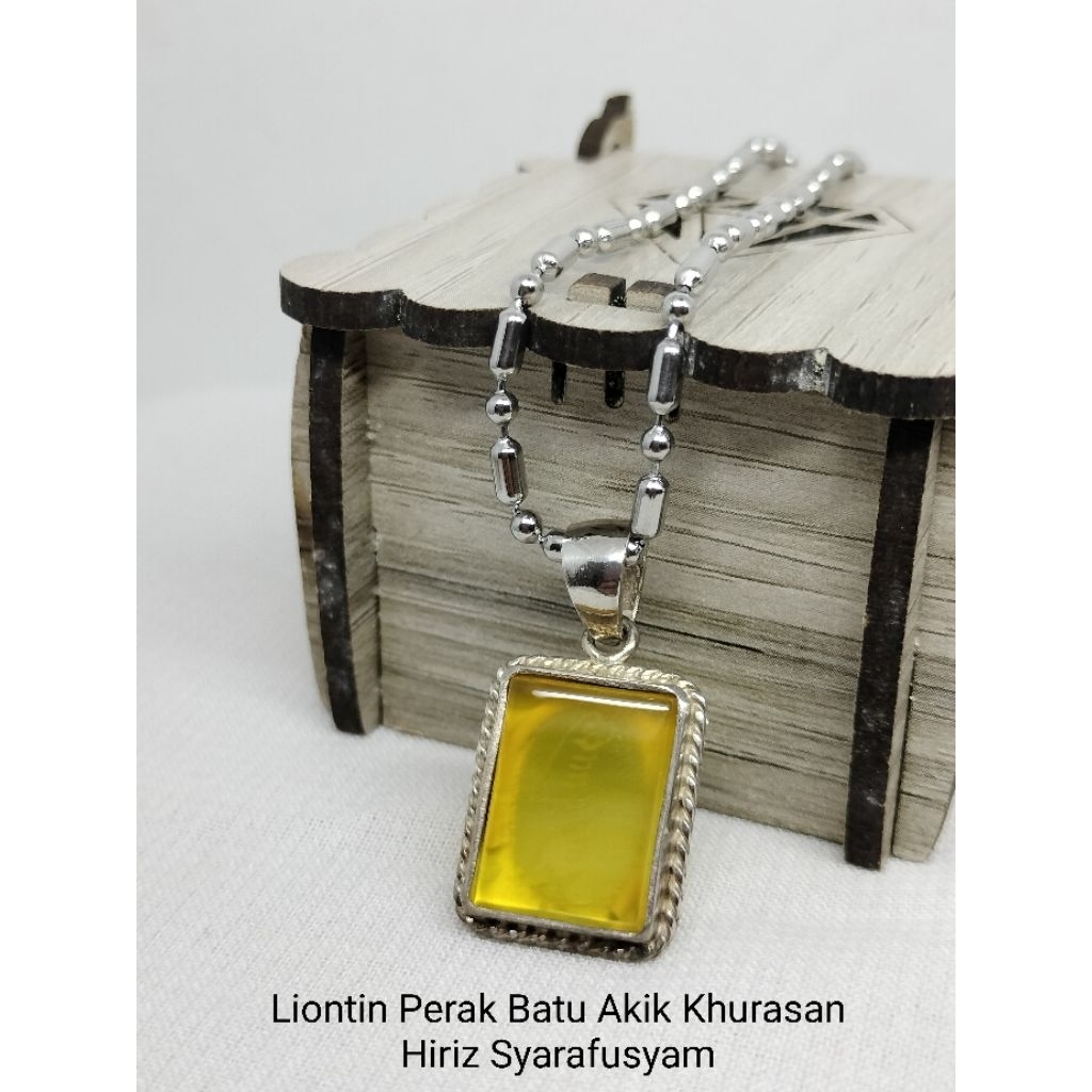 Liontin Batu Akik Kuning Hiriz Syarafusyam