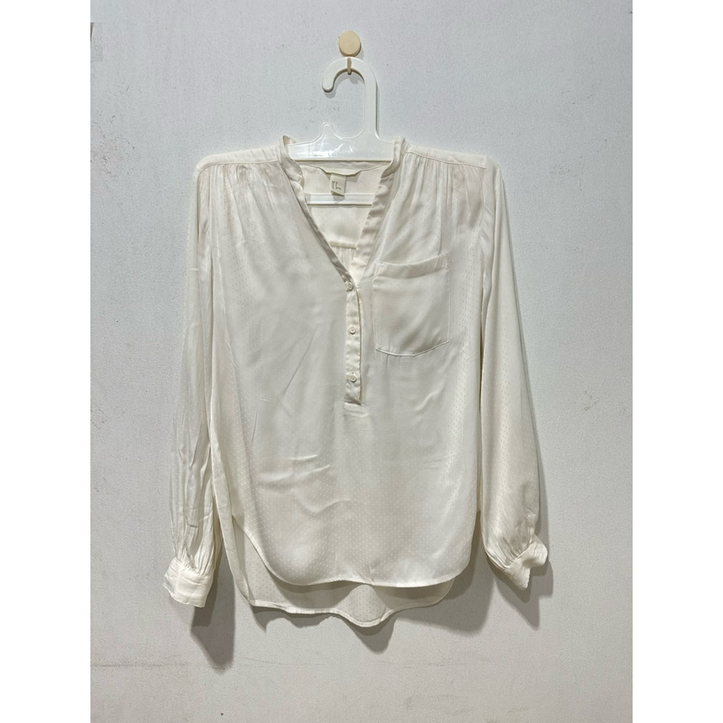 Blouse Kerja Kemeja Satin H&M