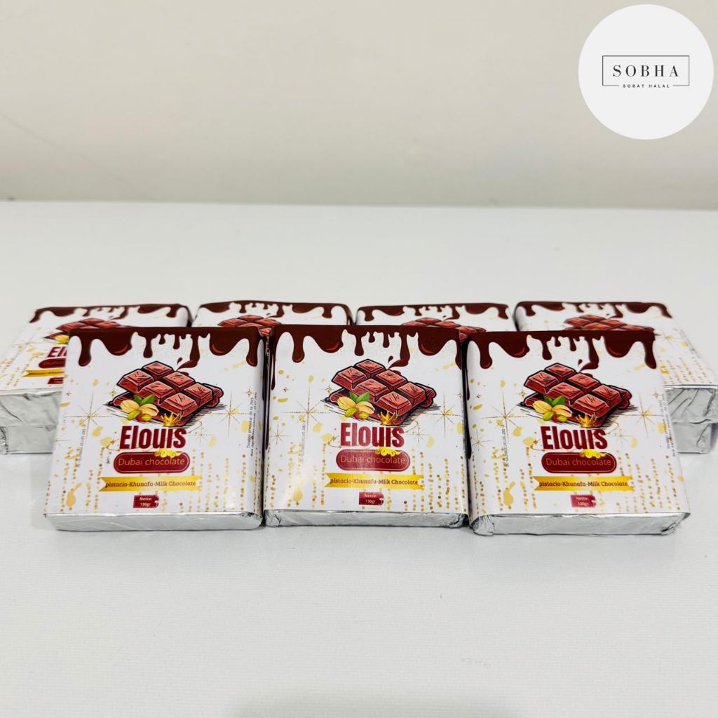 

Elouis - Cokelat Dubai Asli Kunafa Pistachio Milk Chocolate 130GR