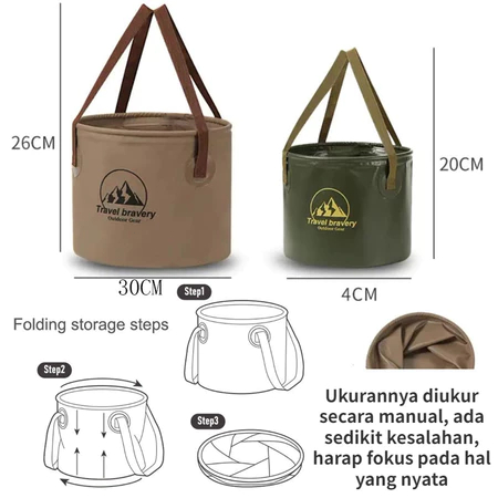 Ember Lipat 20 Liter Dan 10 Liter Jumbo Ember Travel Lipat Portable Ember Lipat Piknik Ember Fishing