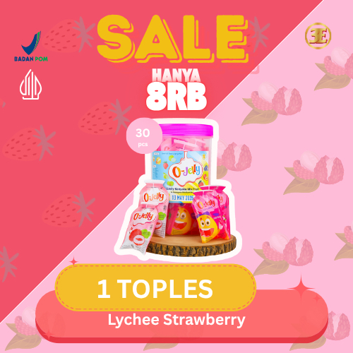 

Promo/Sale/ O Jelly/Jeli/Ager Konnyaku/ Isi 30 pcs/Aneka Rasa/Harga Satu Toples