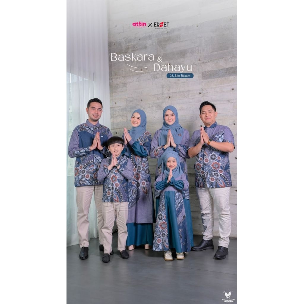 Attin - Dahayu Baskara Blue Heaven | Gamis Batik Couple