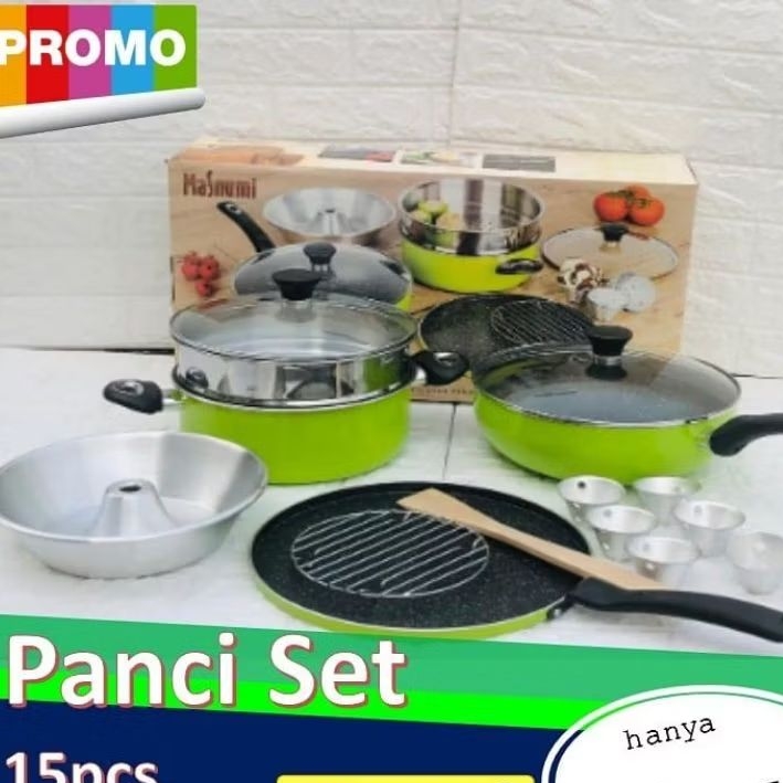 Qori Store - Panci Set Masnumi 15 pcs / Panci Set Masnumi / Masnuni Panci Set