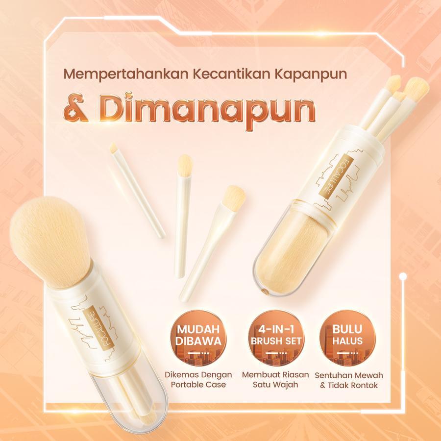 Bursh Alat Make Up Kecantikan 1 Pcs Focallure 4 In 1 Makeup Brush Set Kosmetik Alat Makeup