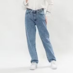 celana jeans wanita High - Waist kulot jens premium