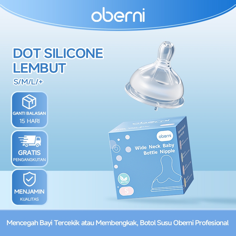 Oberni bayi botol susu dot bayi newborn wide neck Anti kembung Cocok untuk botol 5cm