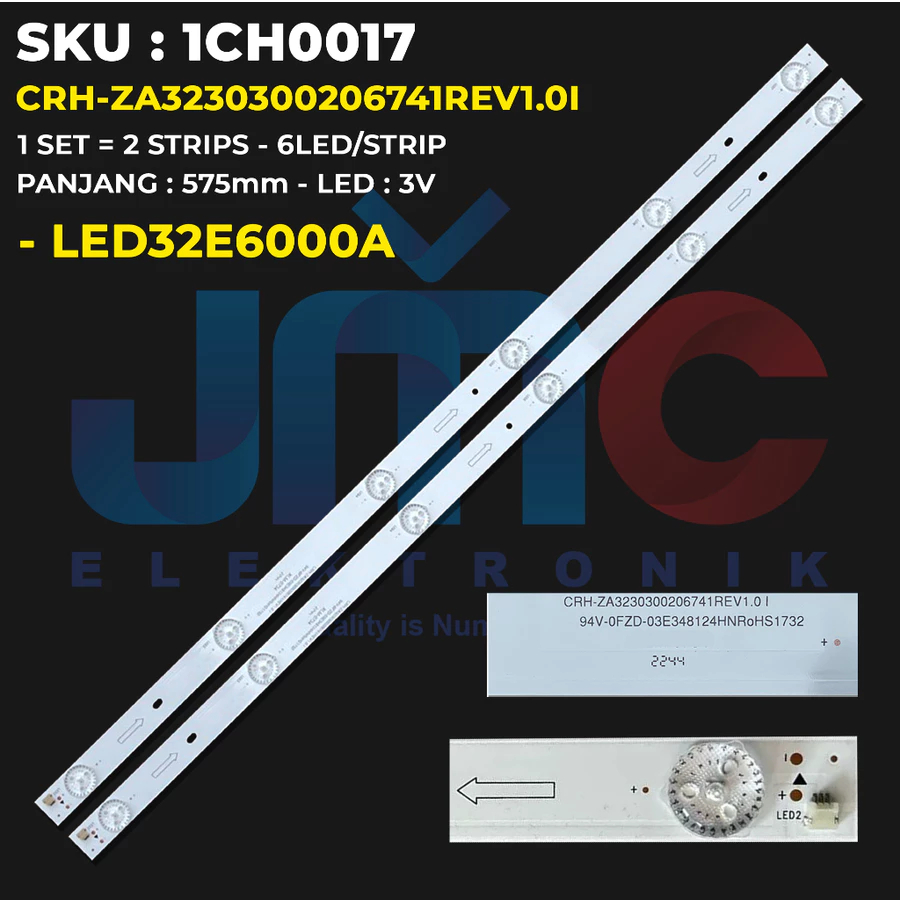 BACKLIGHT TV LED CHANGHONG 32 INCH 32E6000A 32E6000