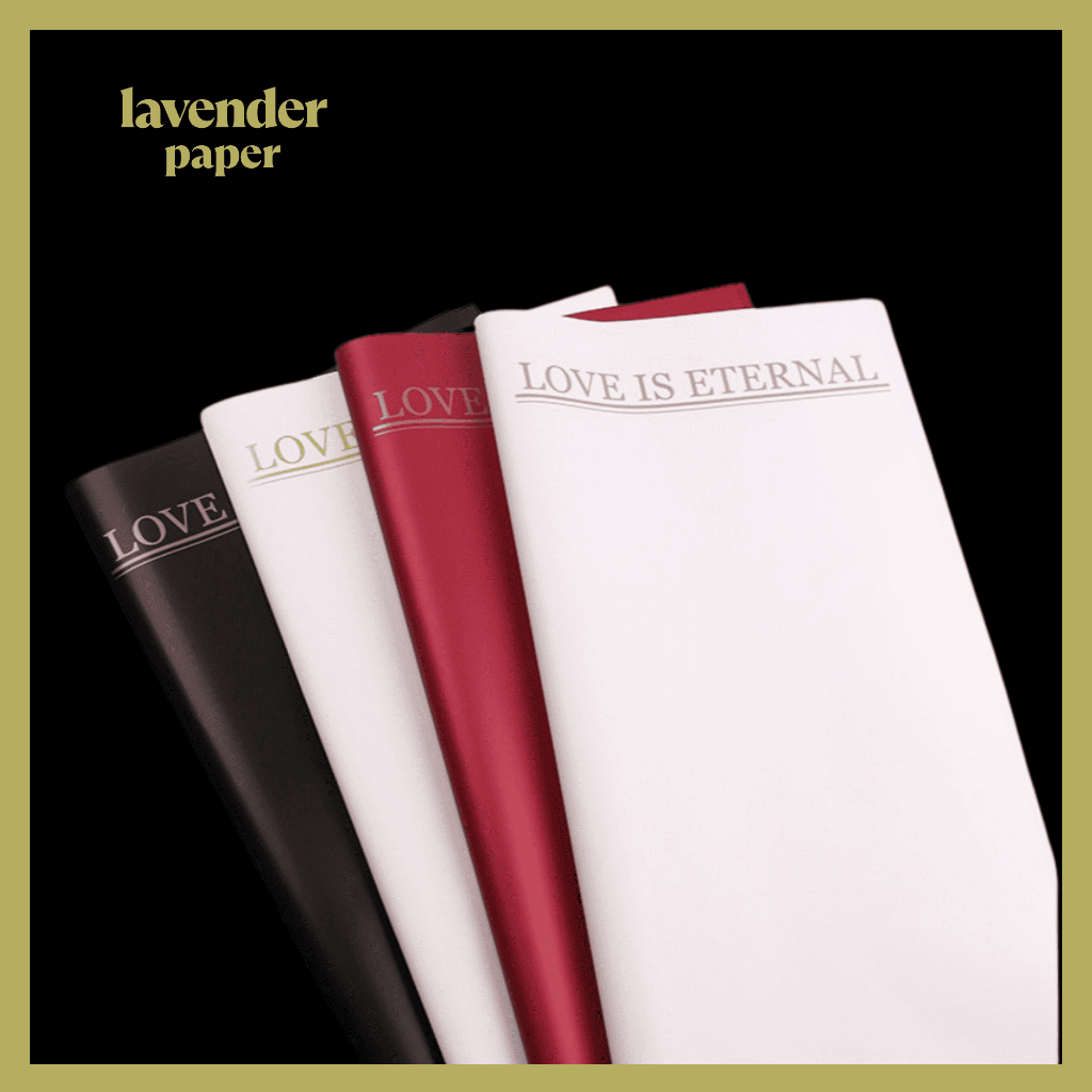 

Kertas Buket Bunga Valantine LOVE IS ETERNAL Flower Wrapping Cellophane Waterproof KB059