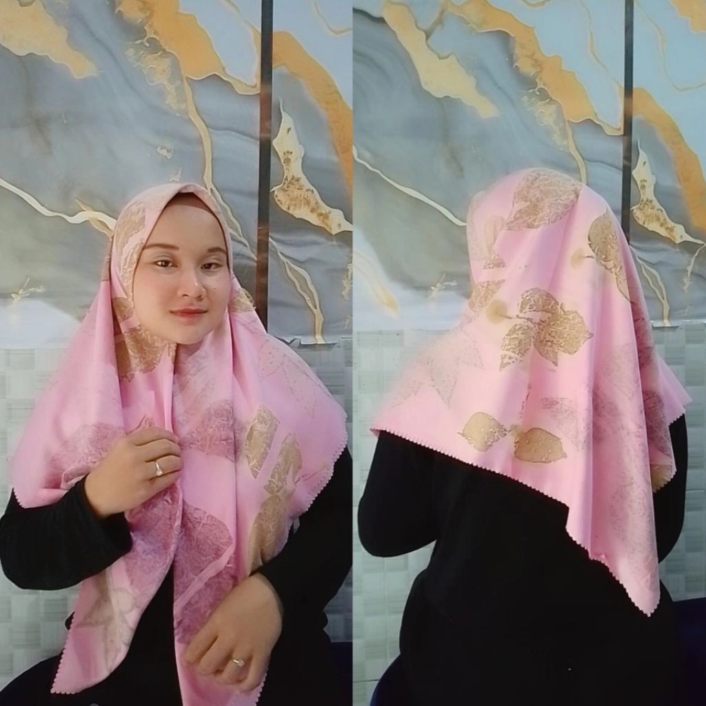 Jilbab Jumputan Handmade Ecoprint