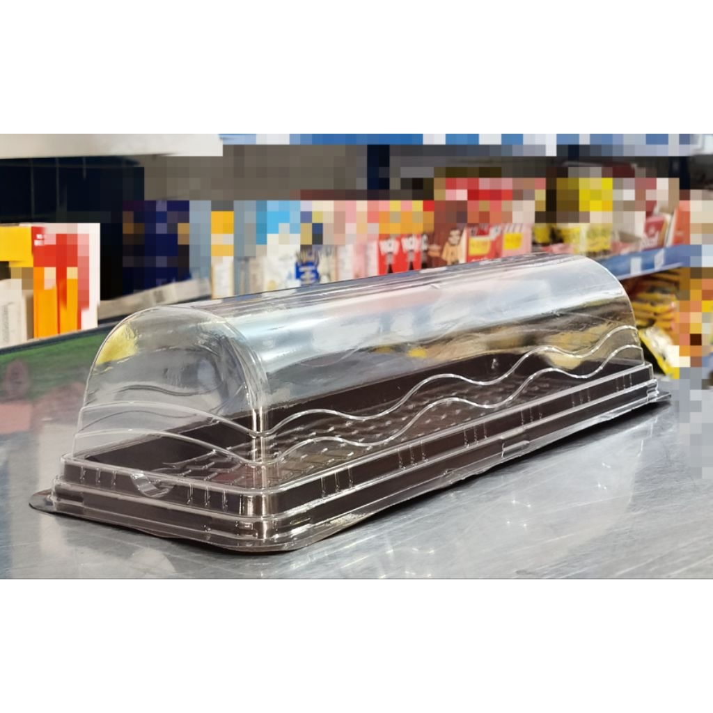 Mika Bolu Gulung 30 x 10 x 12cm/Mika Bolu Gulung/Wadah Bolu Gulung/Kotak Bolu Gulung