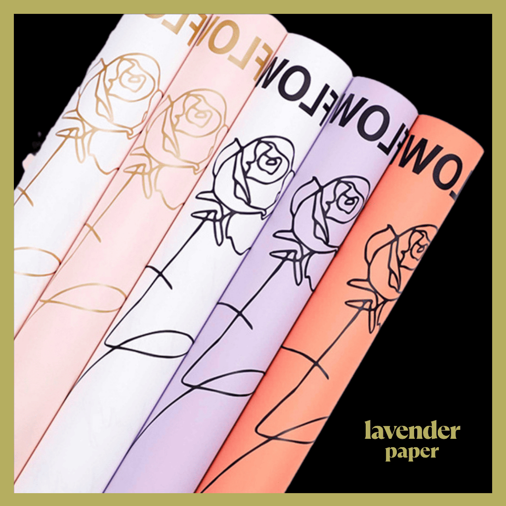 

Flower Wrapping Paper Cellophane Motif Mawar Rose Kertas Buket Bunga Mawar KB052