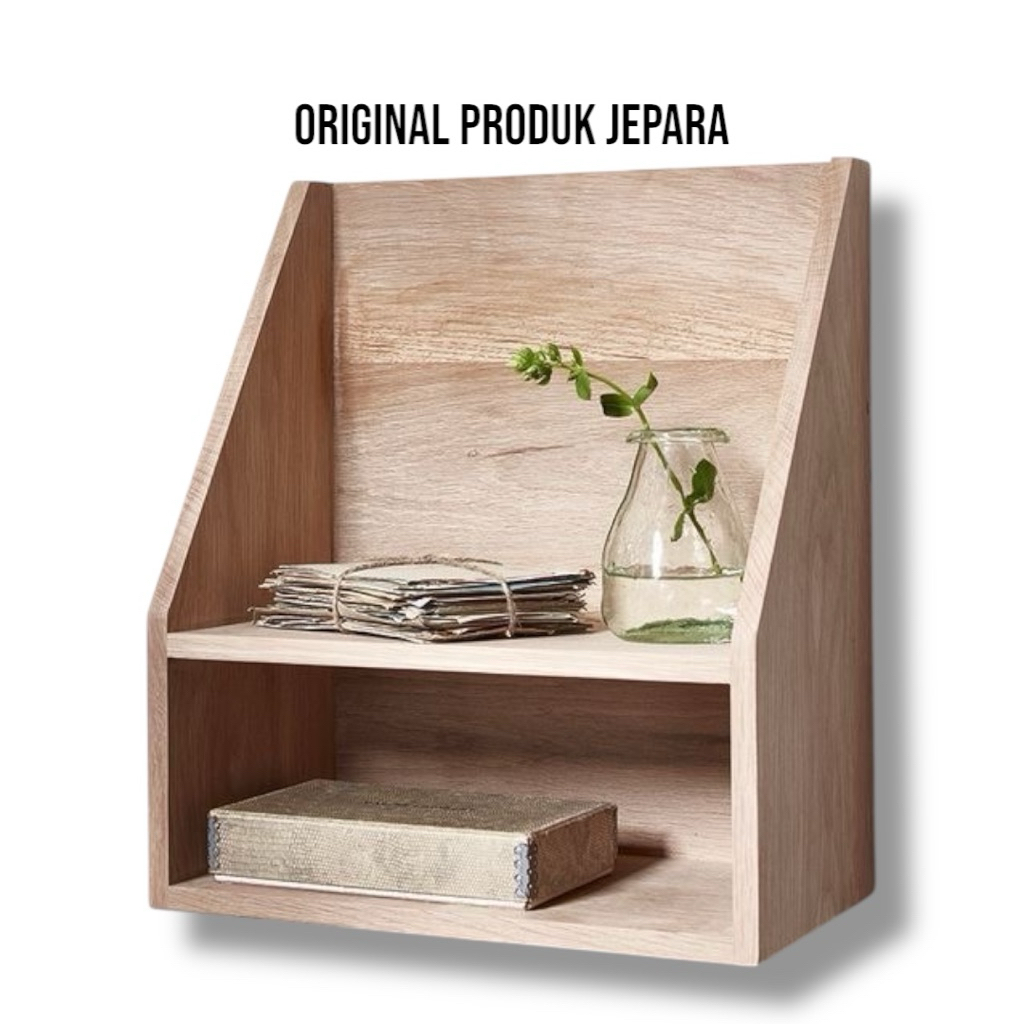 Rak Dinding Estetik Serbaguna dari Kayu Solid Jepara
