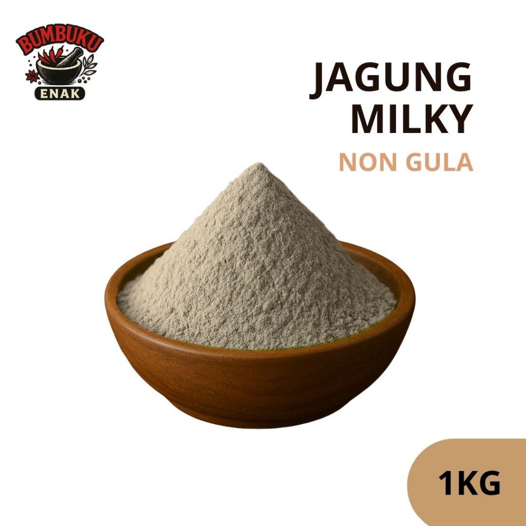

Bubuk Jagung Milky Non Gula 1KG – Bumbu Tabur Minuman Rasa Susu Jagung Tanpa Pemanis, Cocok untuk Diet & F&B