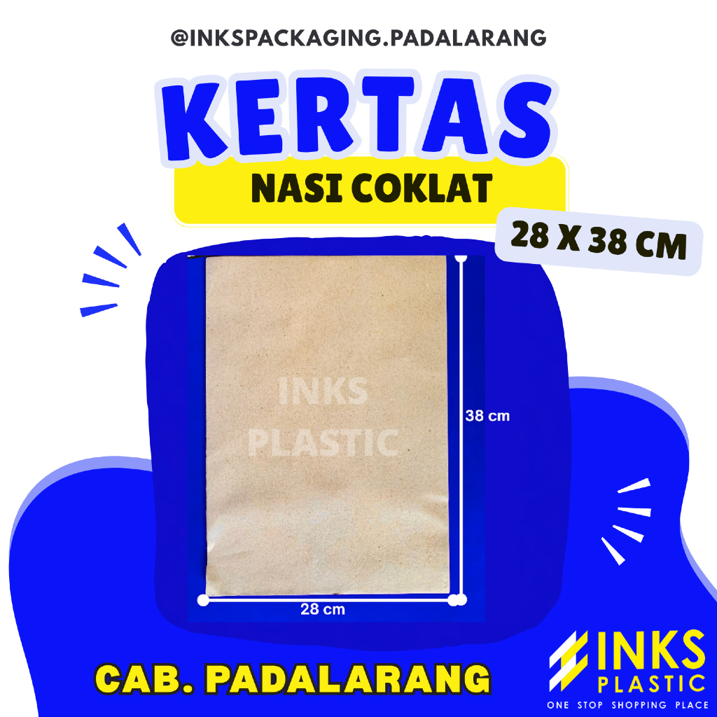 KERTAS NASI COKLAT 28 X 38 CM