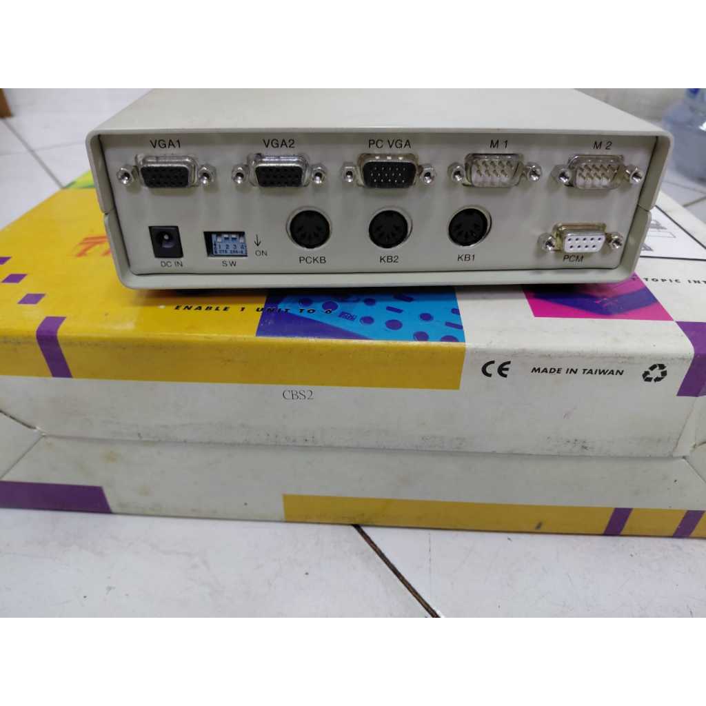 KVM Switch VGA Display Monitor 1-2 Port Mouse Serial / KB Serial