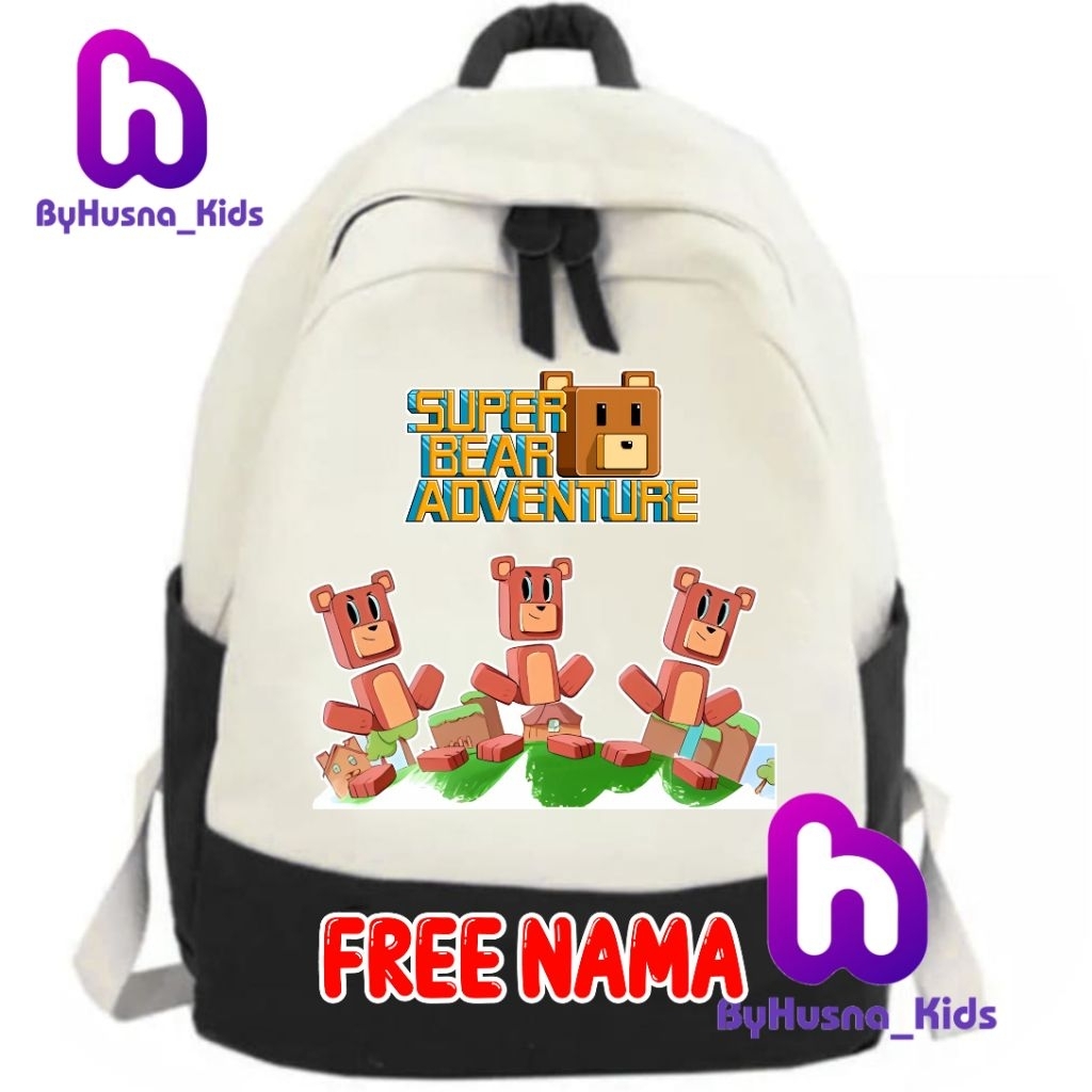TAS RANSEL ANAK SUPER BEAR ADVENTURE GAME ANAK SUPER BEAR ADVENTURE