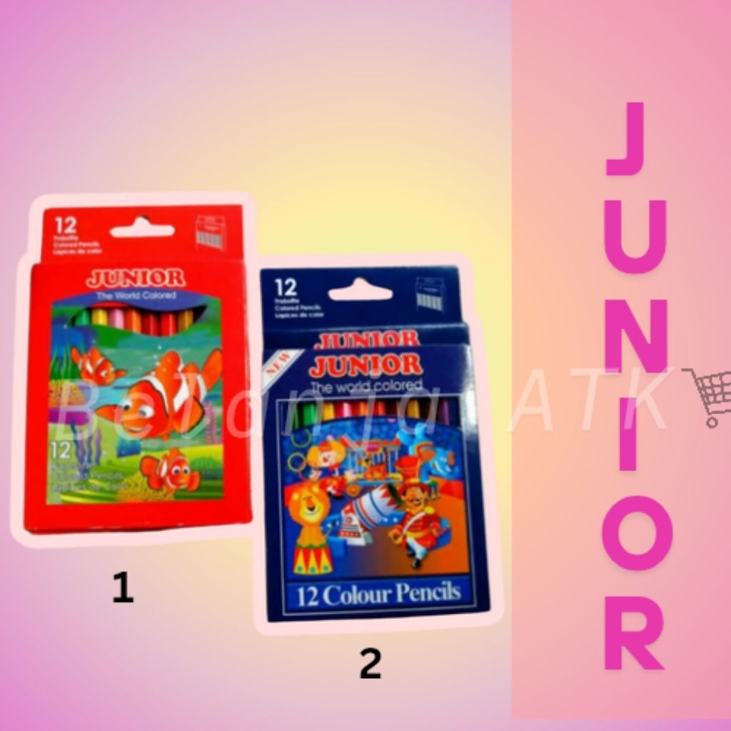 

[lusin] pensil warna gambar Junior Kecil isi 12 pak