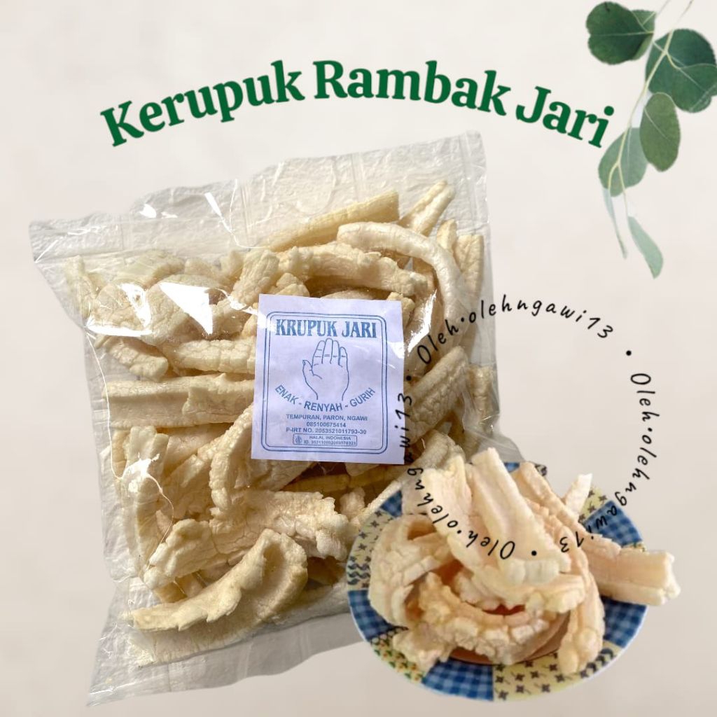 

Kerupuk Jari, krupuk rambak, oleh oleh ngawi