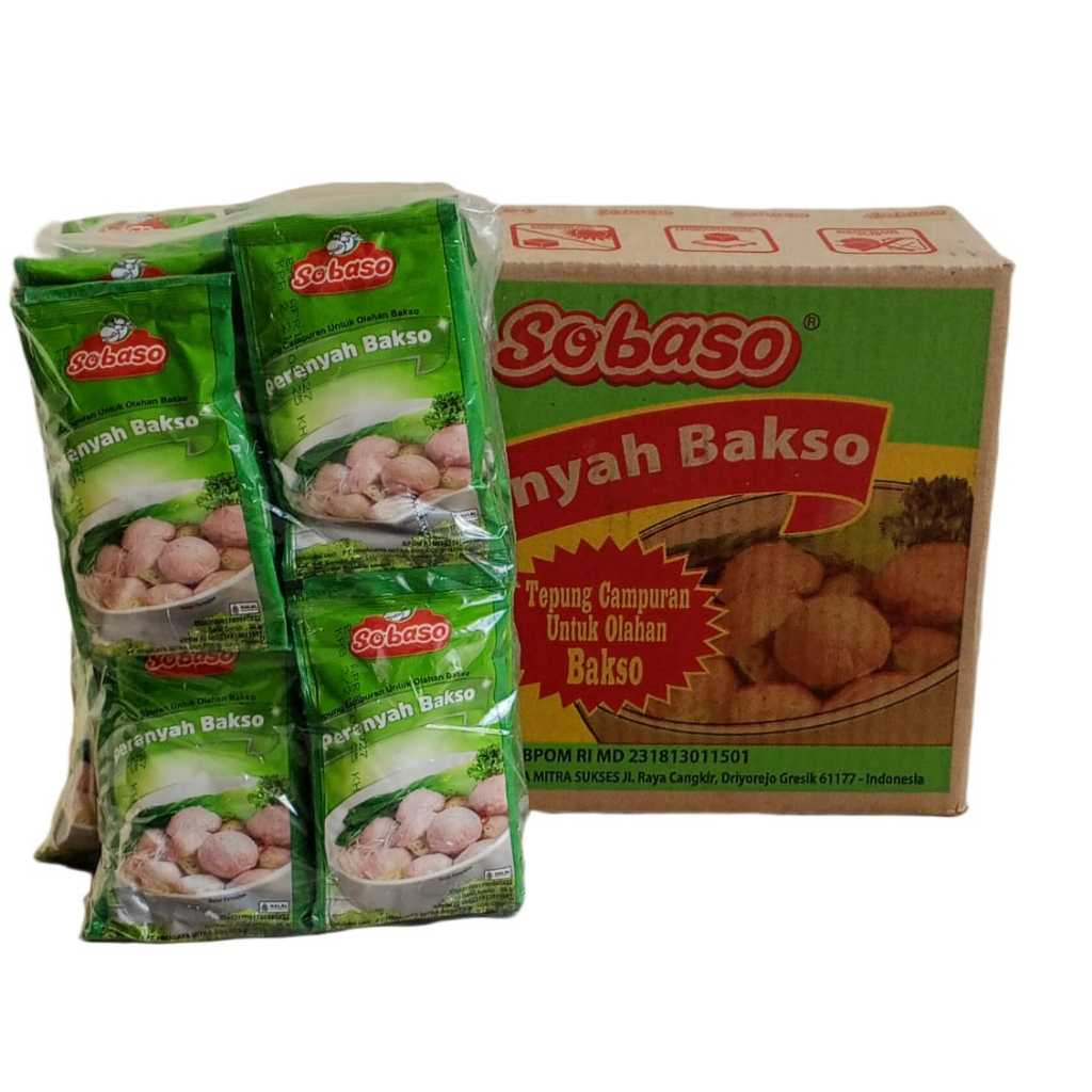 

Tepung Perenyah Bakso Sobaso 20gr / Perenyah Bakso
