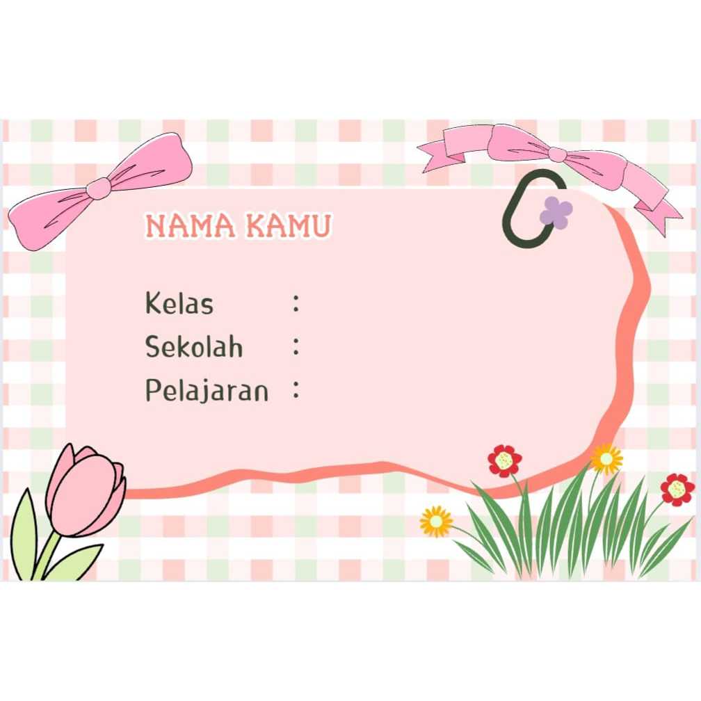 

Stiker Label Nama Buku Uk. 7x4cm