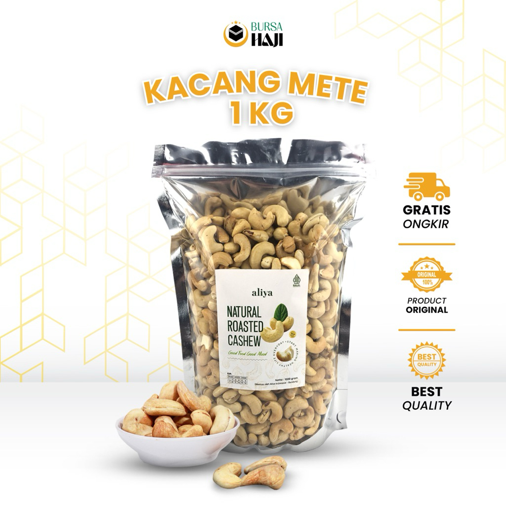 

Kacang Mete 1 KG Original Panggang Roasted Cashew Superfood Aliya