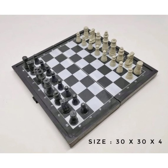 Papan Catur Lipat Plastik S/XL / Permainan Catur Papan plastik Jumbo