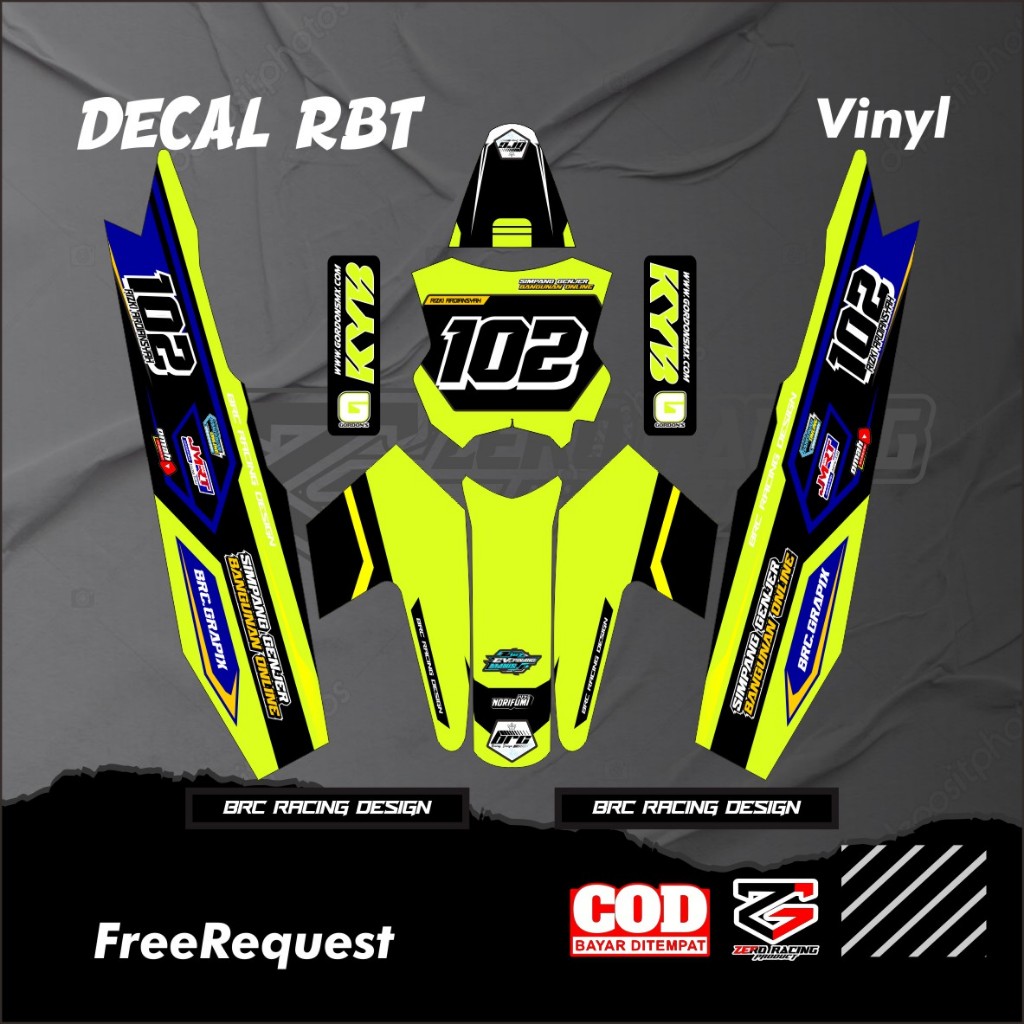 DECAL RBT BODY JUPITER YAMAHA VEGA NEW FULL BODY DEKAL STICKER STRIPING TERBARU